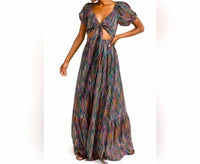 Ramy Brook - Striped Maxi Cut Out Dress