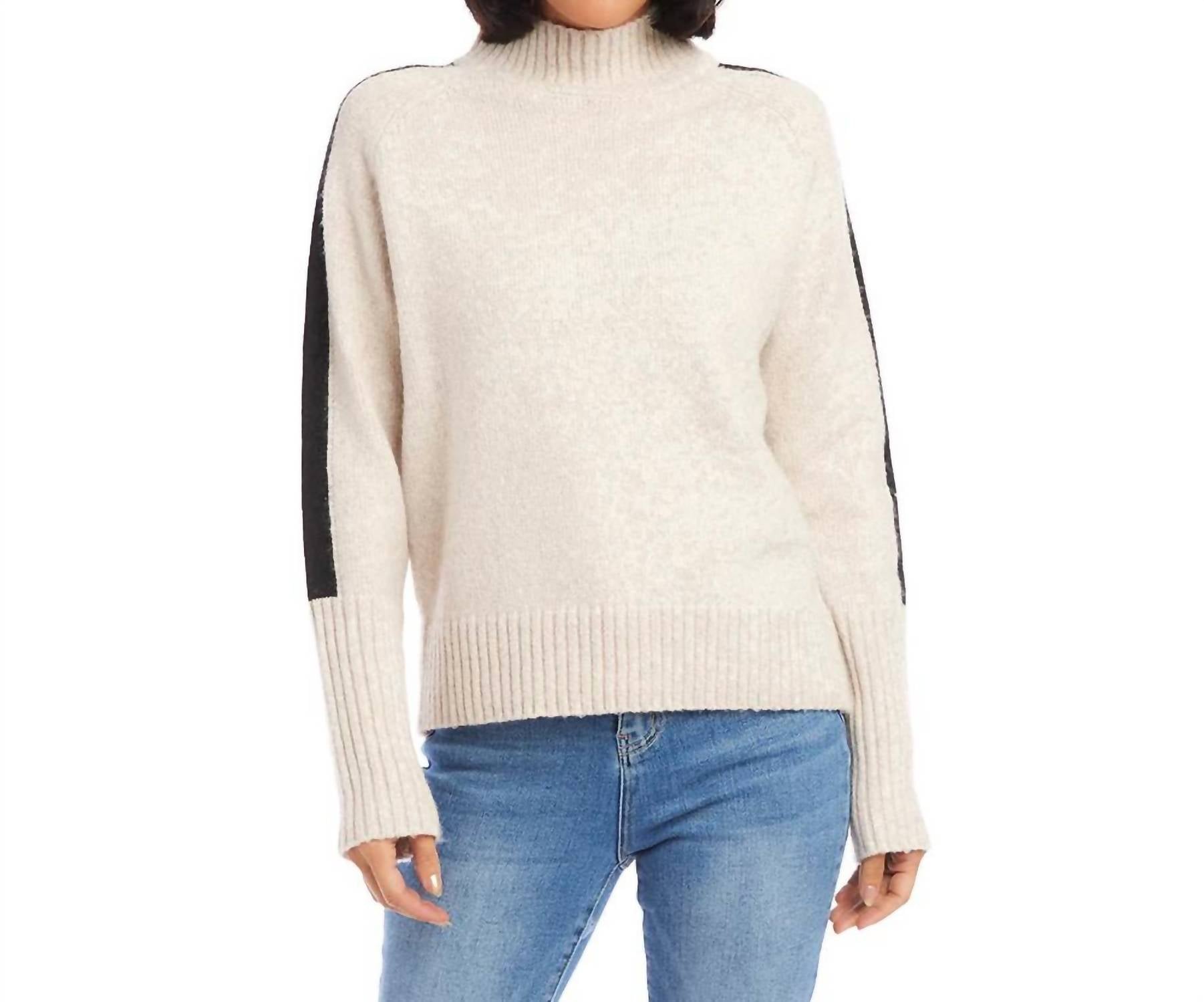 Karen Kane - Maxine Turtleneck Racing Stripe Sweater