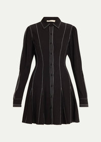 Ulla Johnson - Roanne Topstitched Button Front Mini Dress