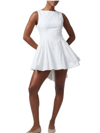 Lulus - Romilly Poplin Bow Back Mini Dress