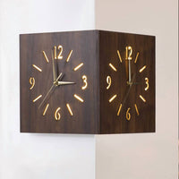 Vivzone - Solid Wood Wall Corner Clocks