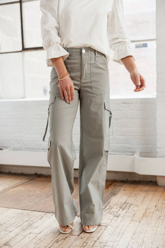 Democracy - Double Pocket Wide Leg Utility Pant