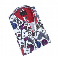 Eight X - Skulls and Roses Rock N Roll Button Down Shirt