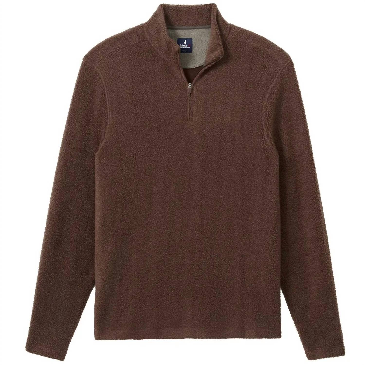 JOHNNIE-O Dion 1/4 Zip Sweater in mushroom - men's sweater - alternate view