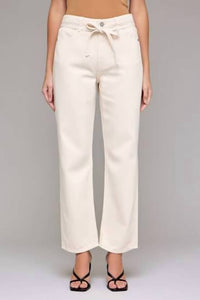 Hidden - Women's Ella Tie Waist Wide Straight Pants