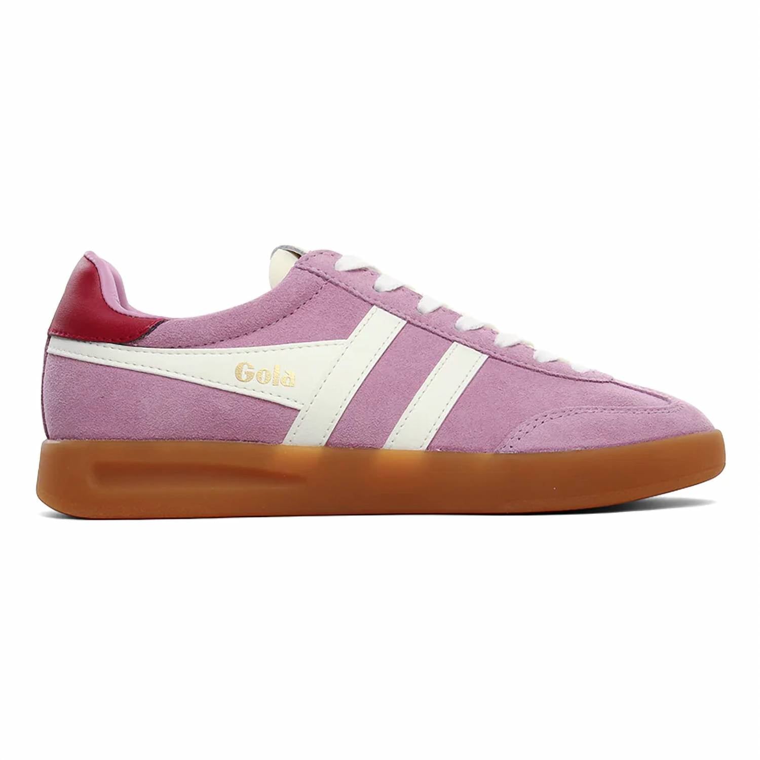 Gola Women's Cyclone Trainer Sneakers in candy off white deep red gum - women's sneaker - detail view