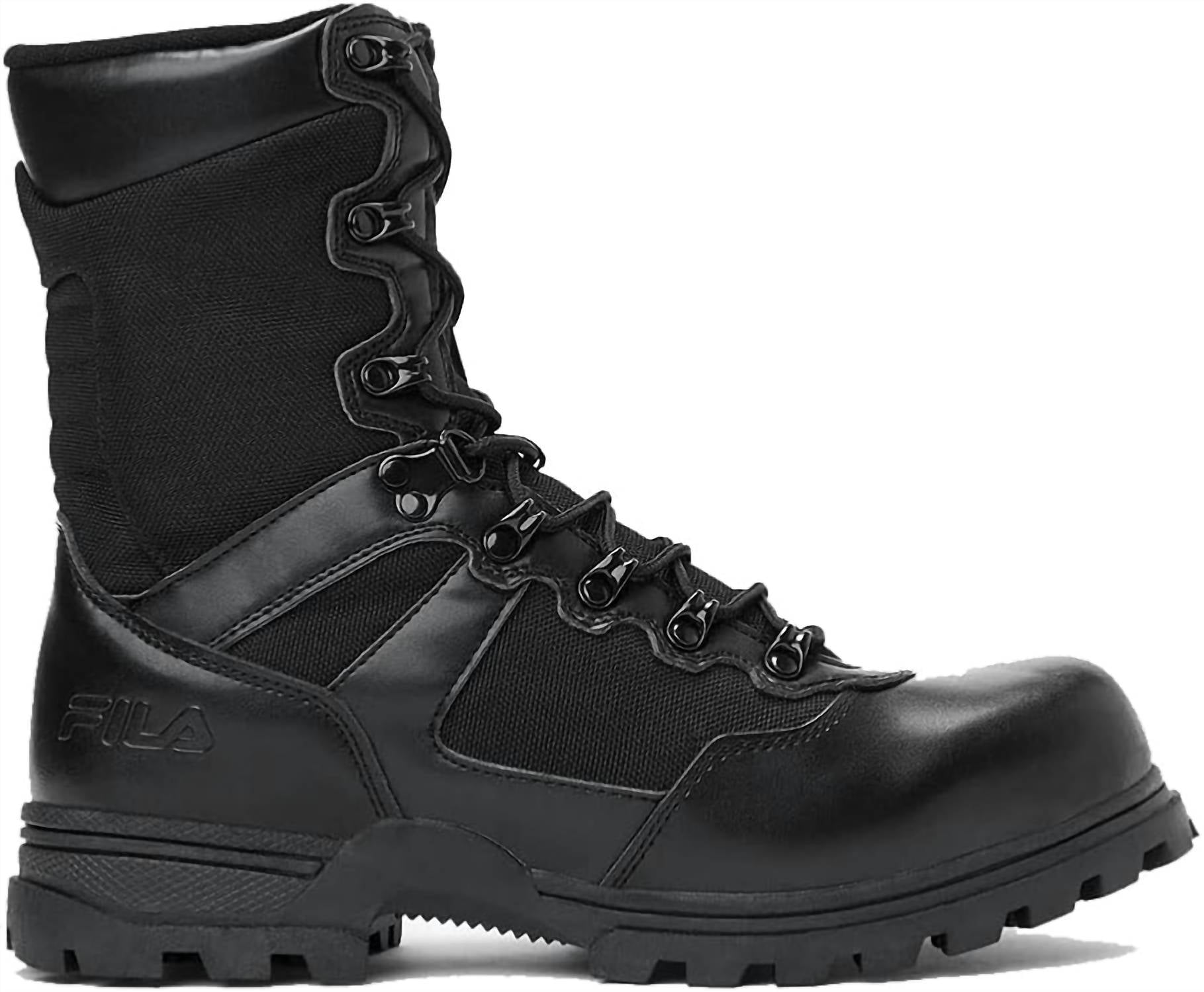 FILA Men's Stormer High Top Lace Up Boots in black - men's boots