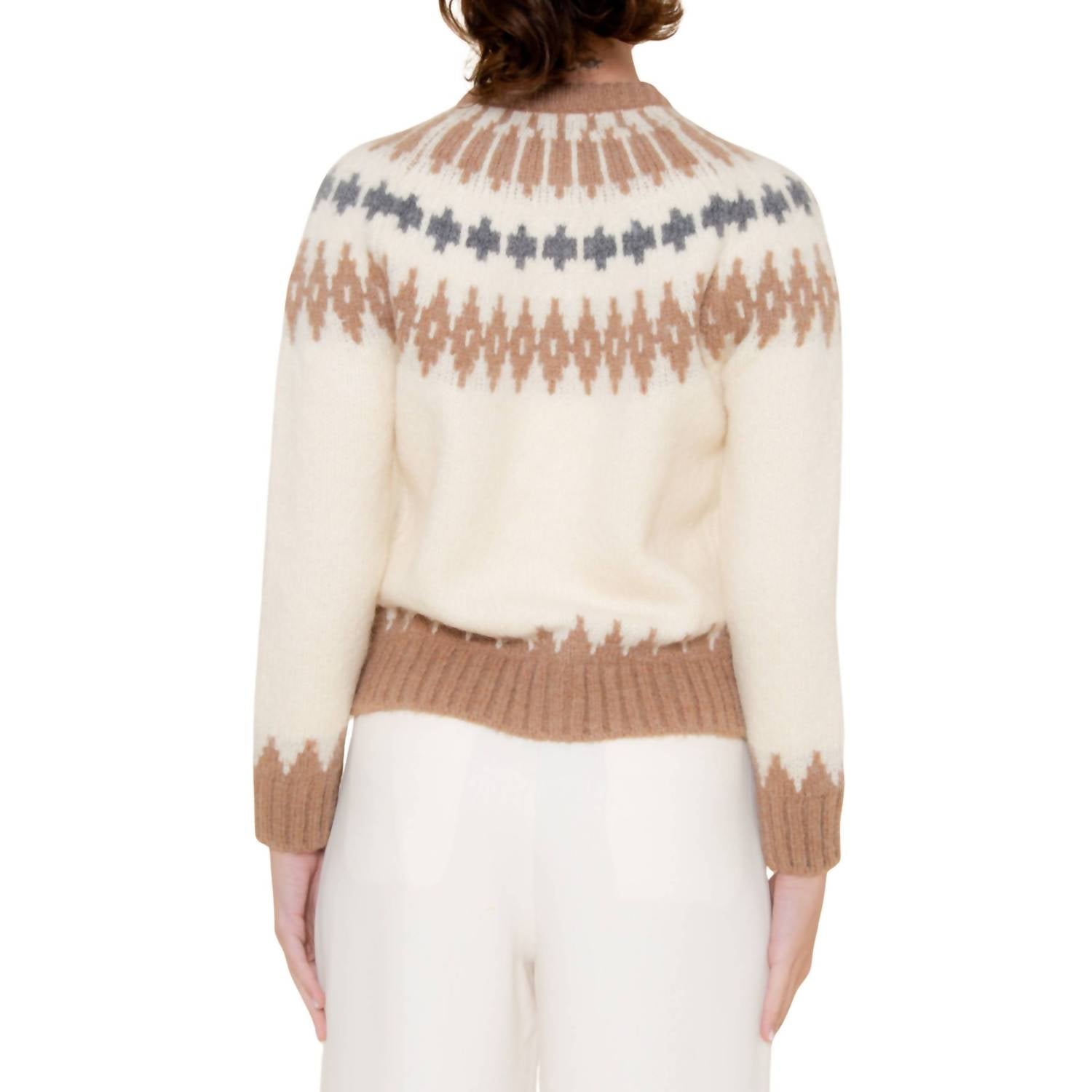 Fore Collection - Christmas Holiday Ski Pattern Knitted Cardigan