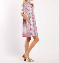 JUDE CONNALLY Emerson Mini Dress in raspberry gold - women's dress - detail view