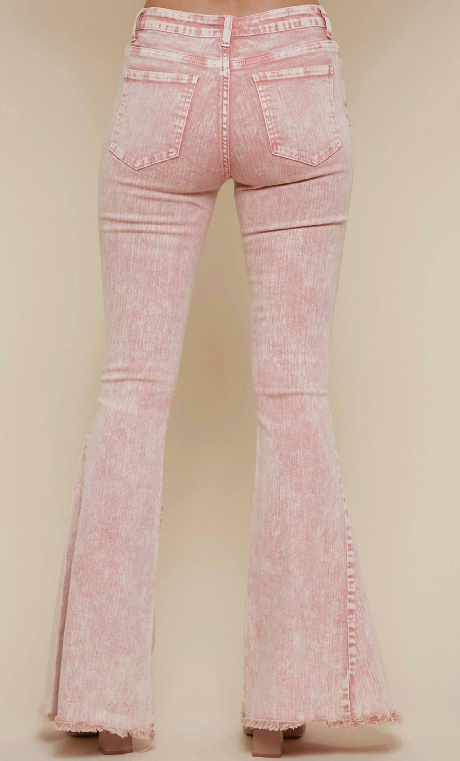 Wisteria Lane - Acid Washed Bell Bottom Jeans