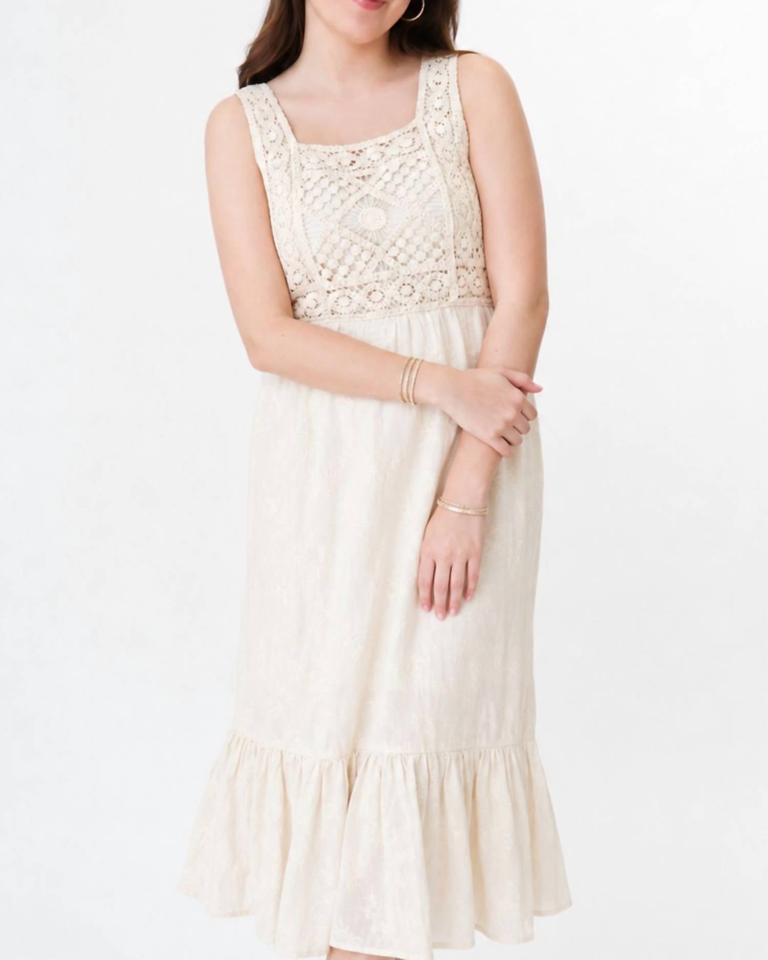 Dear John Denim - HAYDEN CROCHET MIDI DRESS