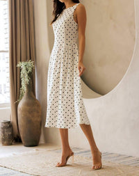 Storia - Polka Dot Fit & flare Midi Dress