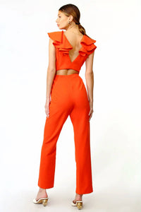 Adelyn Rae - Ruffled Crepe Jumpsuit
