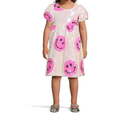Lola + The Boys - Kids Pinkie Happy Emoji Dress