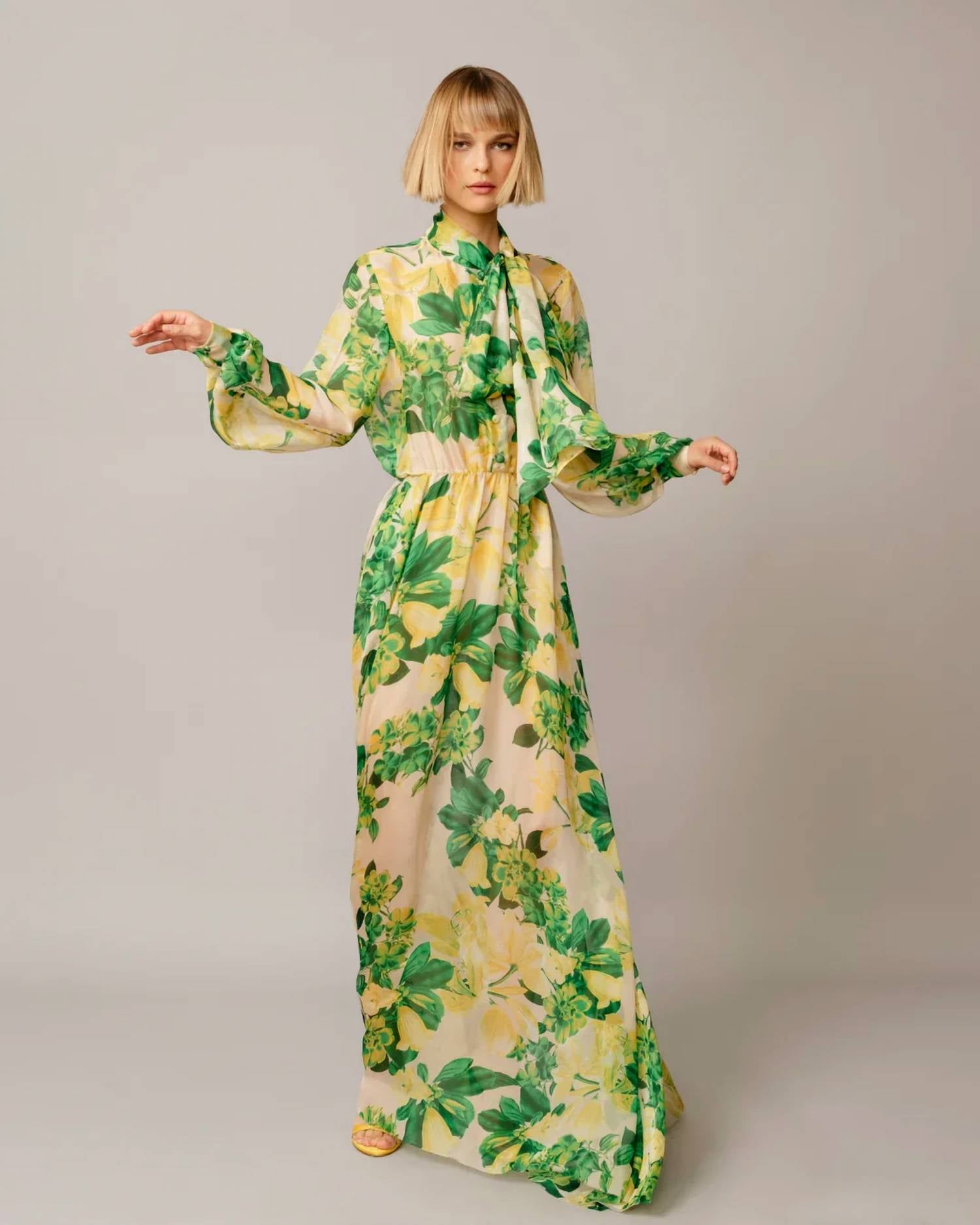 Maison Zoulias - Marella Silk Maxi Dress