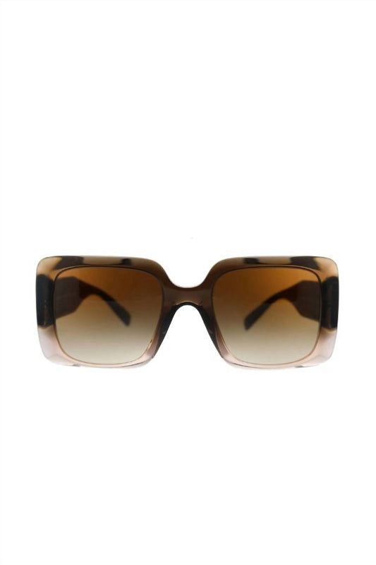Versace - Rectangle Plastic Sunglasses with Brown Gradient Lens