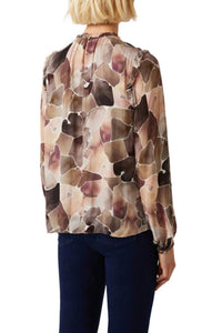 Ecru - Mock Neck Long Sleeve Top