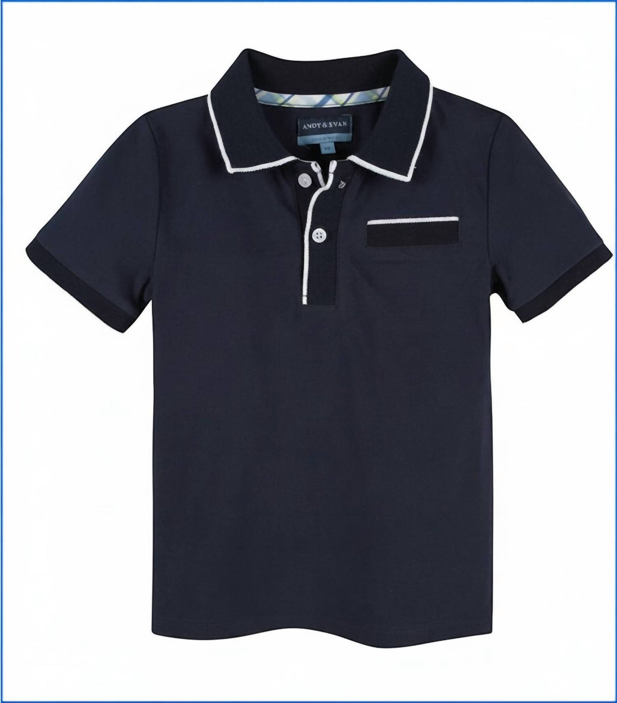 Andy & Evan - Kids Polo Tee With Ribbing