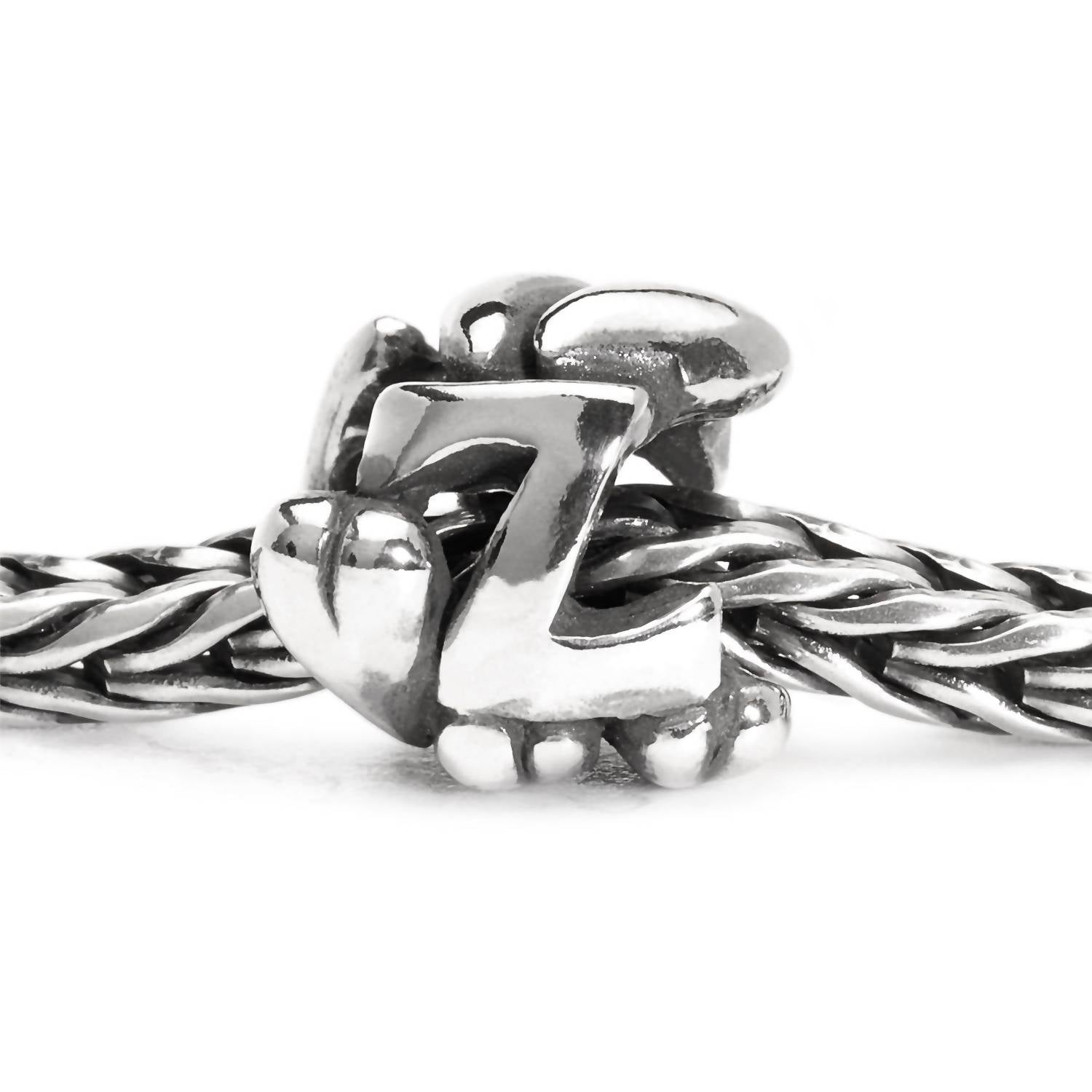 Trollbeads Letter Z Sterling Bead in silver - women's jewelry - detail view
