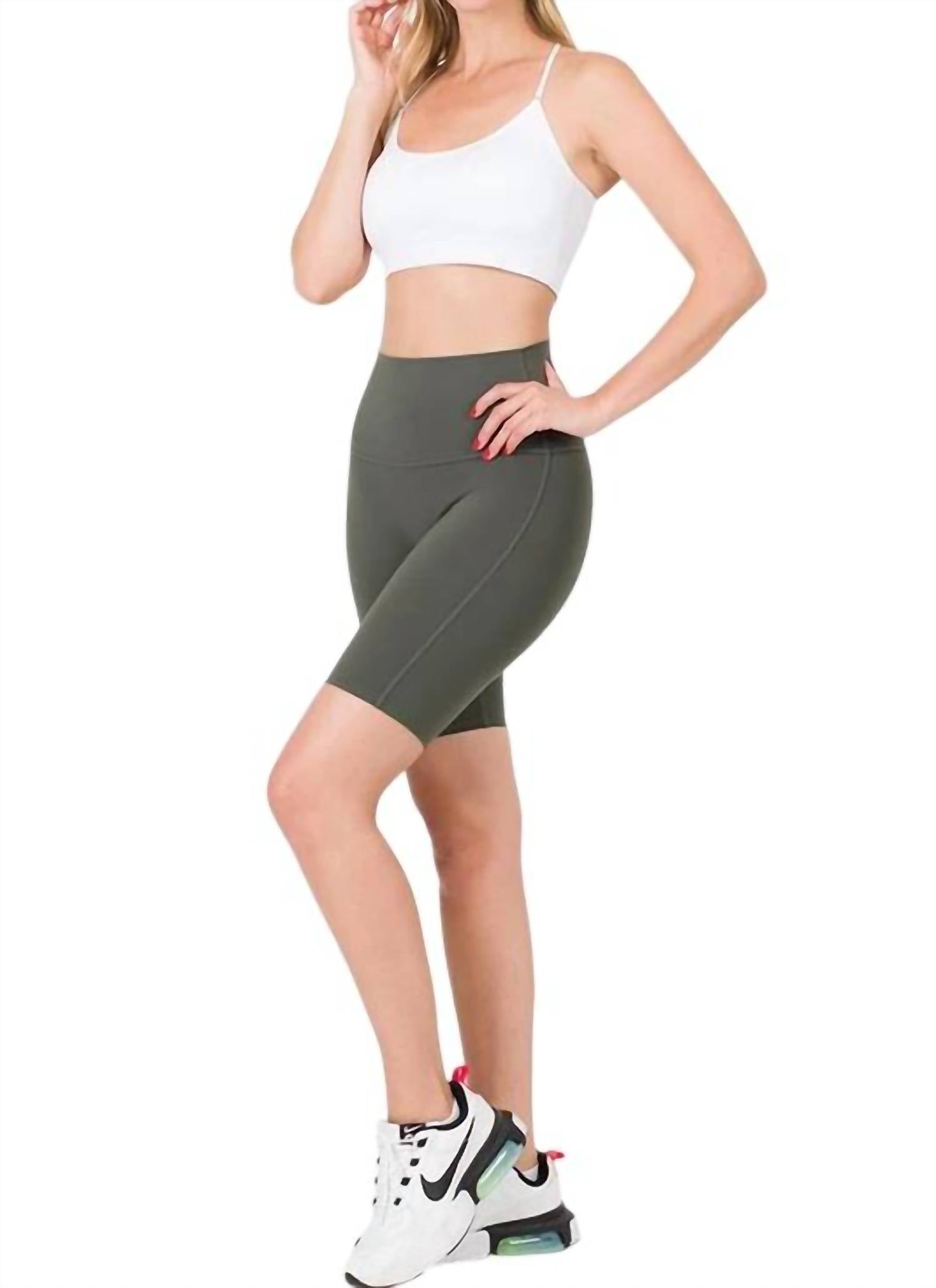 Zenana - Athletic High Waist Biker Shorts