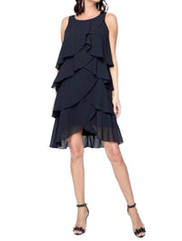 Carre Noir - Tiered Sleeveless Cha Cha Dress
