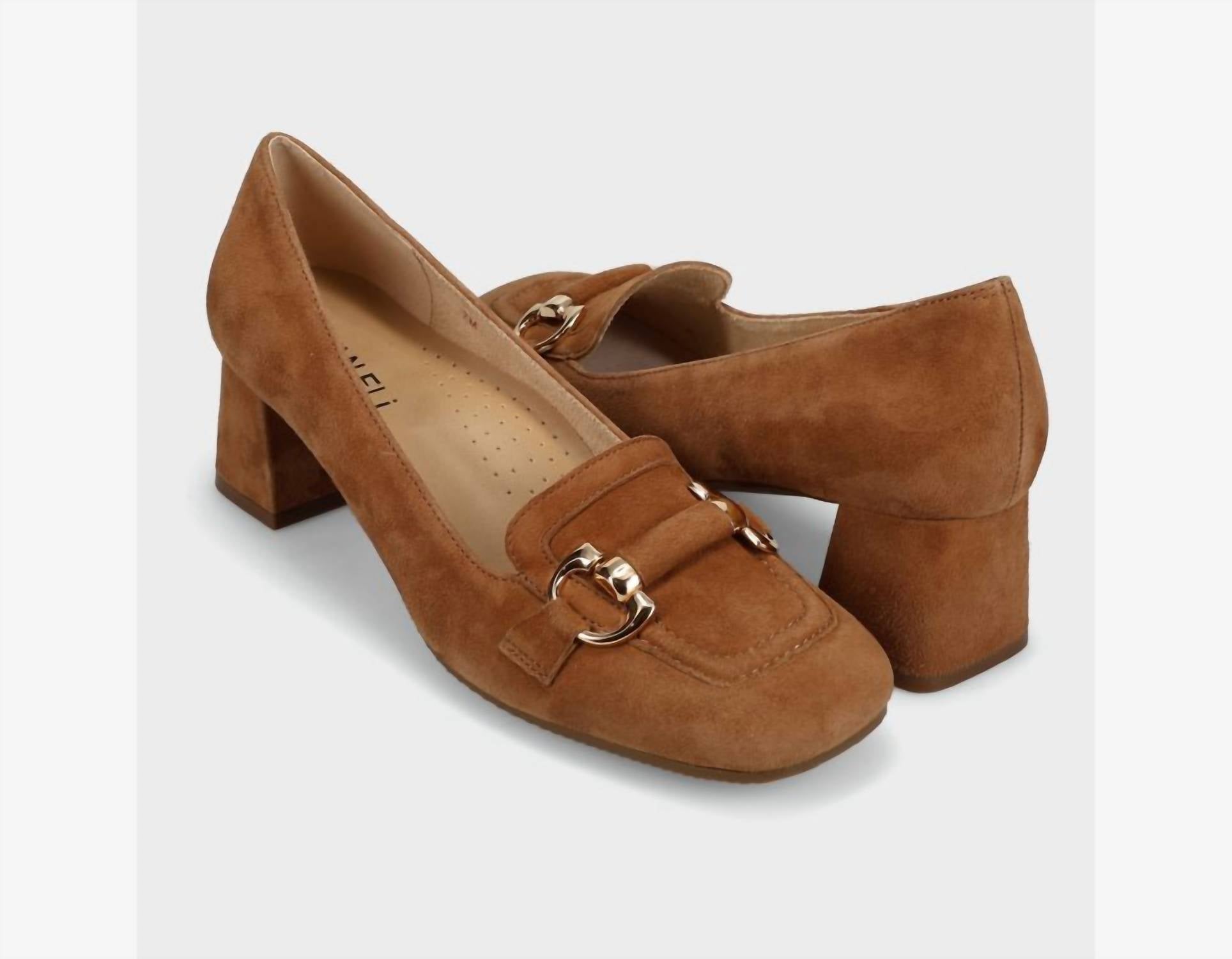 VANELi Women's Ashlan Square-toe Loafer in russet suede - women's flats - alternate view
