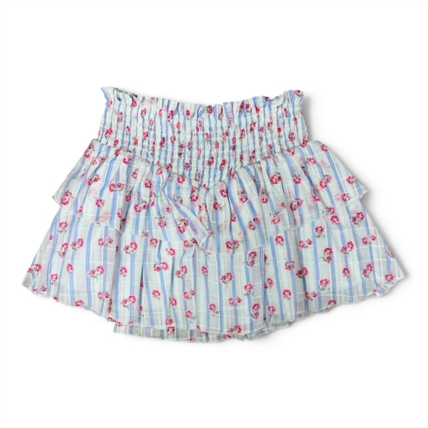Katie J NYC Girl's Brooke Skirt in petunia stripe - kids' skirt