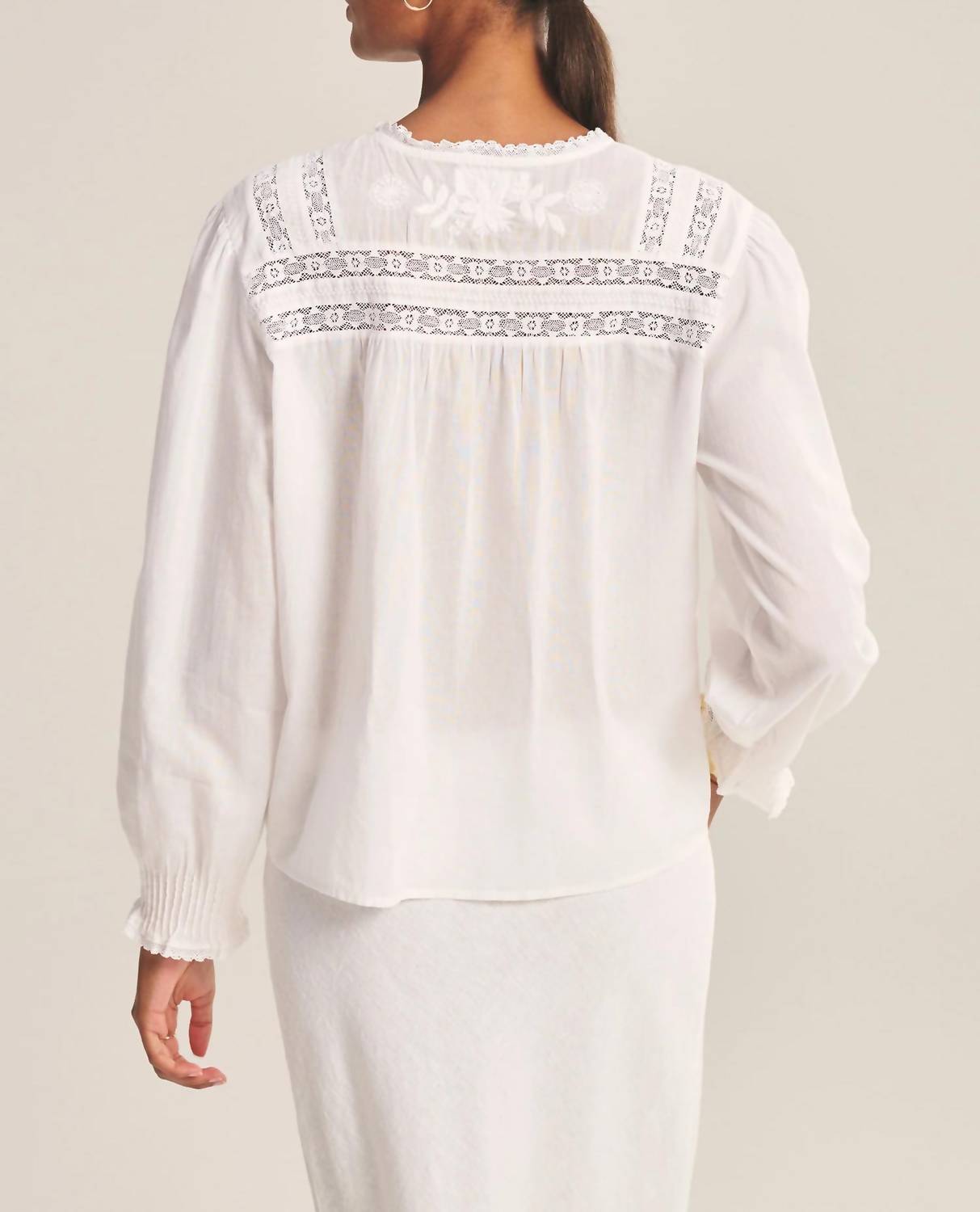 Velvet By Graham & Spencer - Cotton Lace Byrdie Top