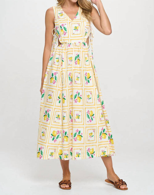 Meet Me In Santorini - Santorini Citrus Cutout Maxi Dress