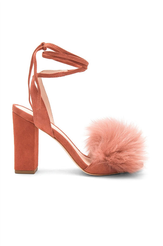 Loeffler Randall - Women's Nicolette Faux Fur-trim Suede Block-heel Sandals