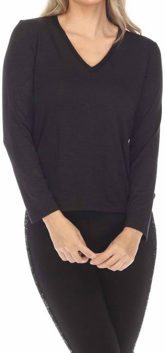 Flora Ashley - Long Sleeve V Neck Tee