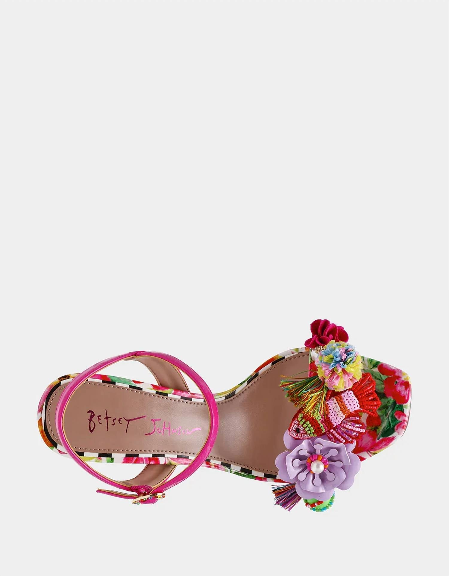 Betsey Johnson - Women's Masen Floral Block Heel Dress Sandal