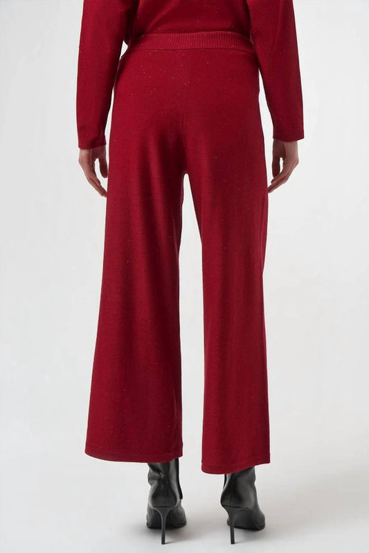 Joseph Ribkoff - Sequined Sweater Knit Culotte Pants