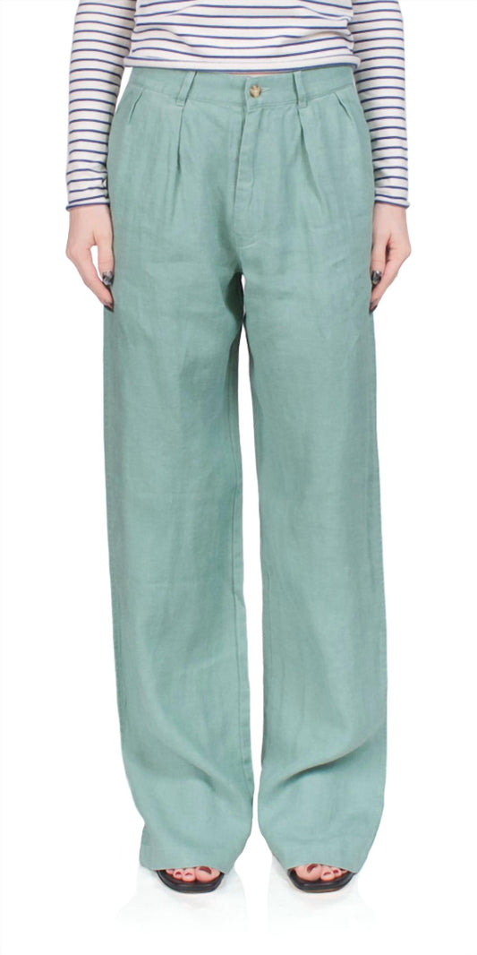 Denimist - Double Pleat Wide Leg Chino Pants