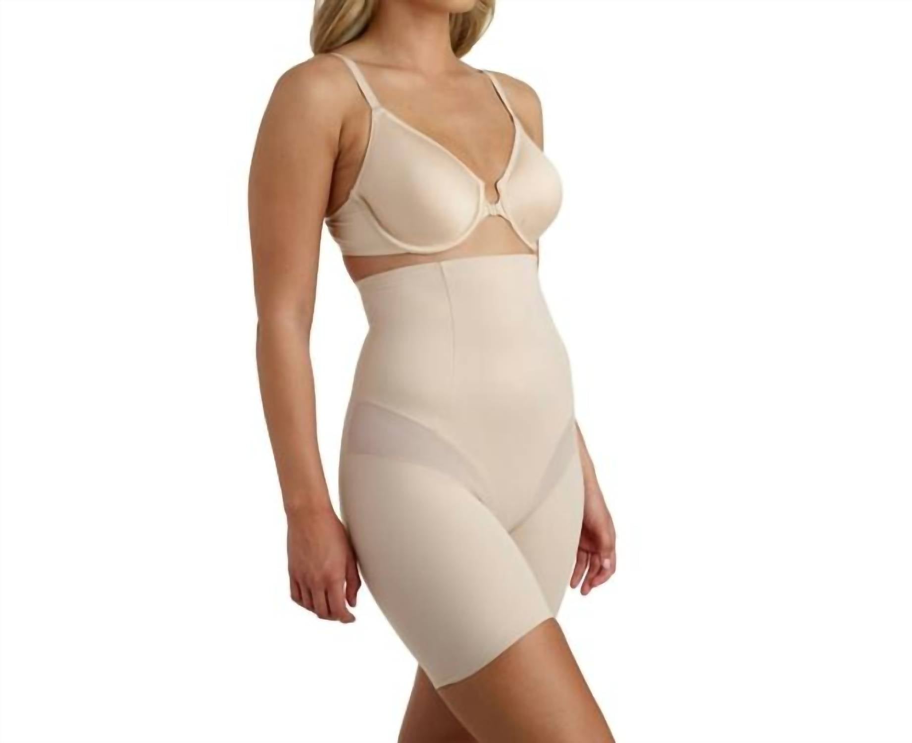 Miraclesuit Cool Choice Firm Control Thigh Slimmer Shapewear in nude - women's intimate - detail view