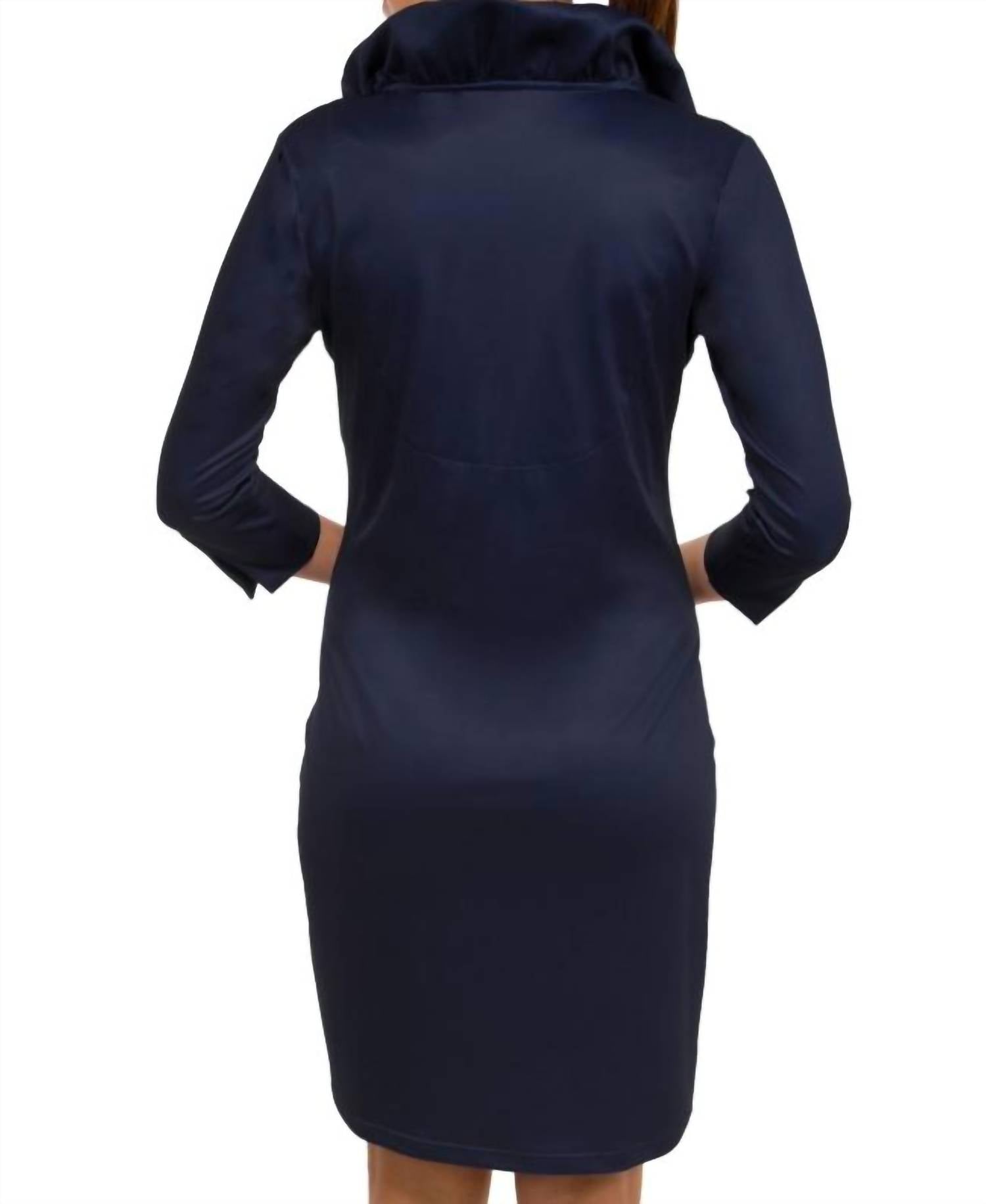 Gretchen Scott - Solid Ruffneck Dress