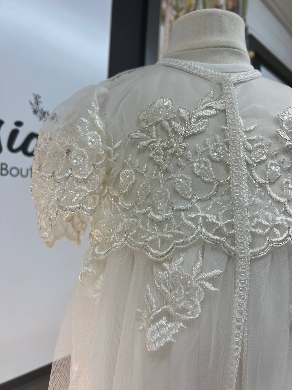 L'Pety Canar - Girl's Georgette Christening Gown