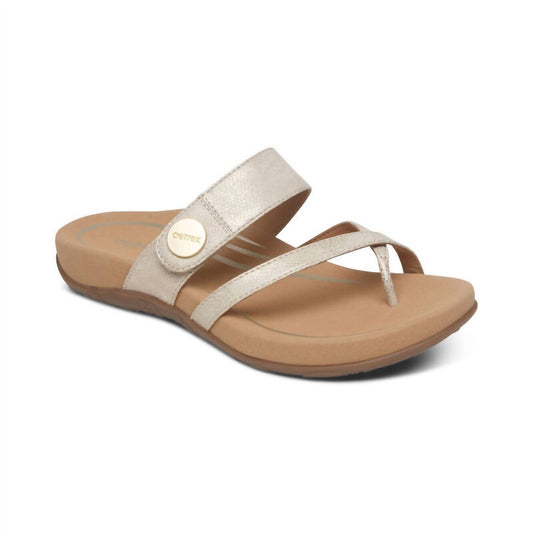 Aetrex - WOMEN'S IZZY ADJUSTABLE SLIDE SANDAL