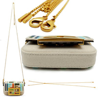Fendi - Women's Canvas Ff Embroidery Nano Baguette Charm