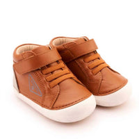 OLDSOLES Boy's 4096 Sensa Pave Casual Shoes in tan gris 1 - kids' sneaker - detail view