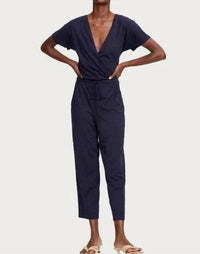 Michael Stars - Short Sleeve Surplice Jersey Jumpsuit