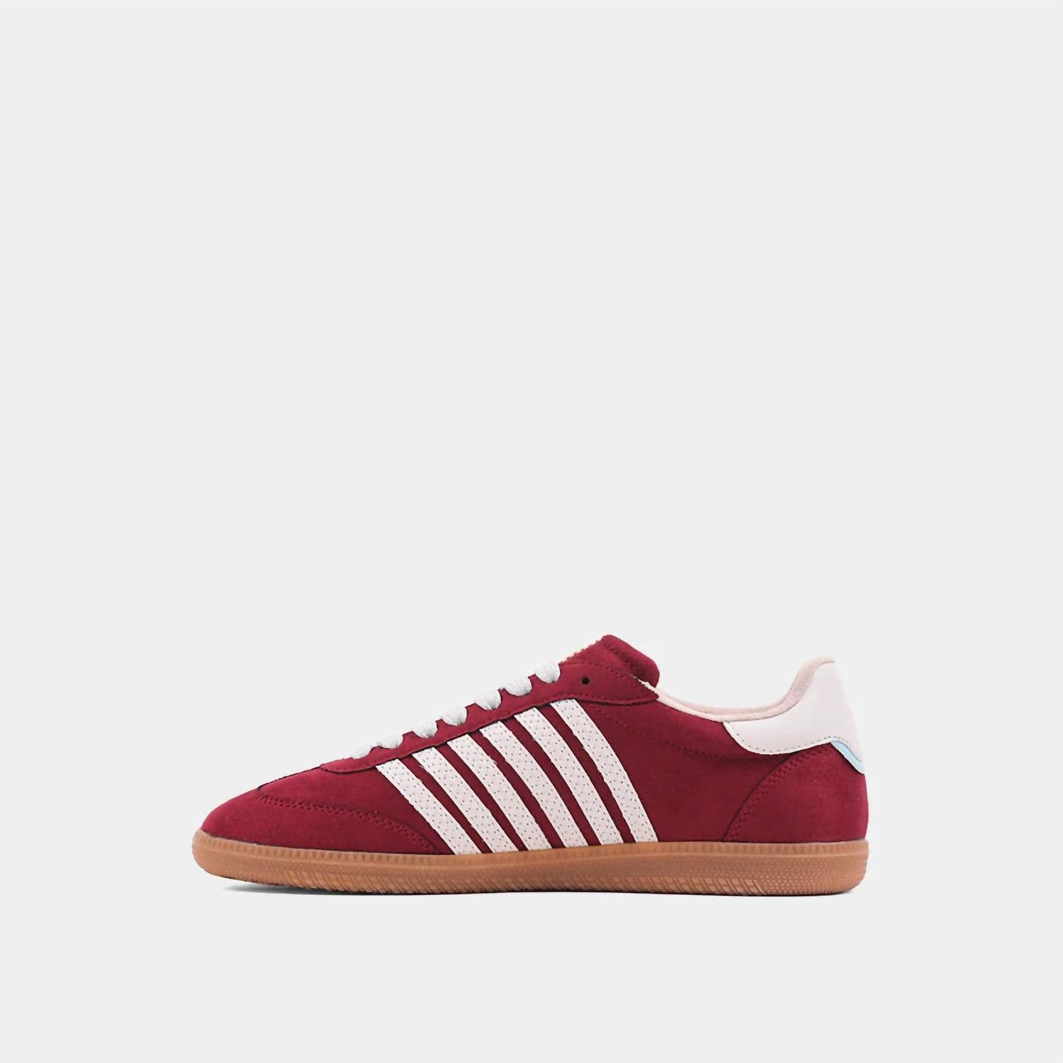 SHU SHOP Women's Stevie Sneaker in wine suede - women's sneaker - alternate view