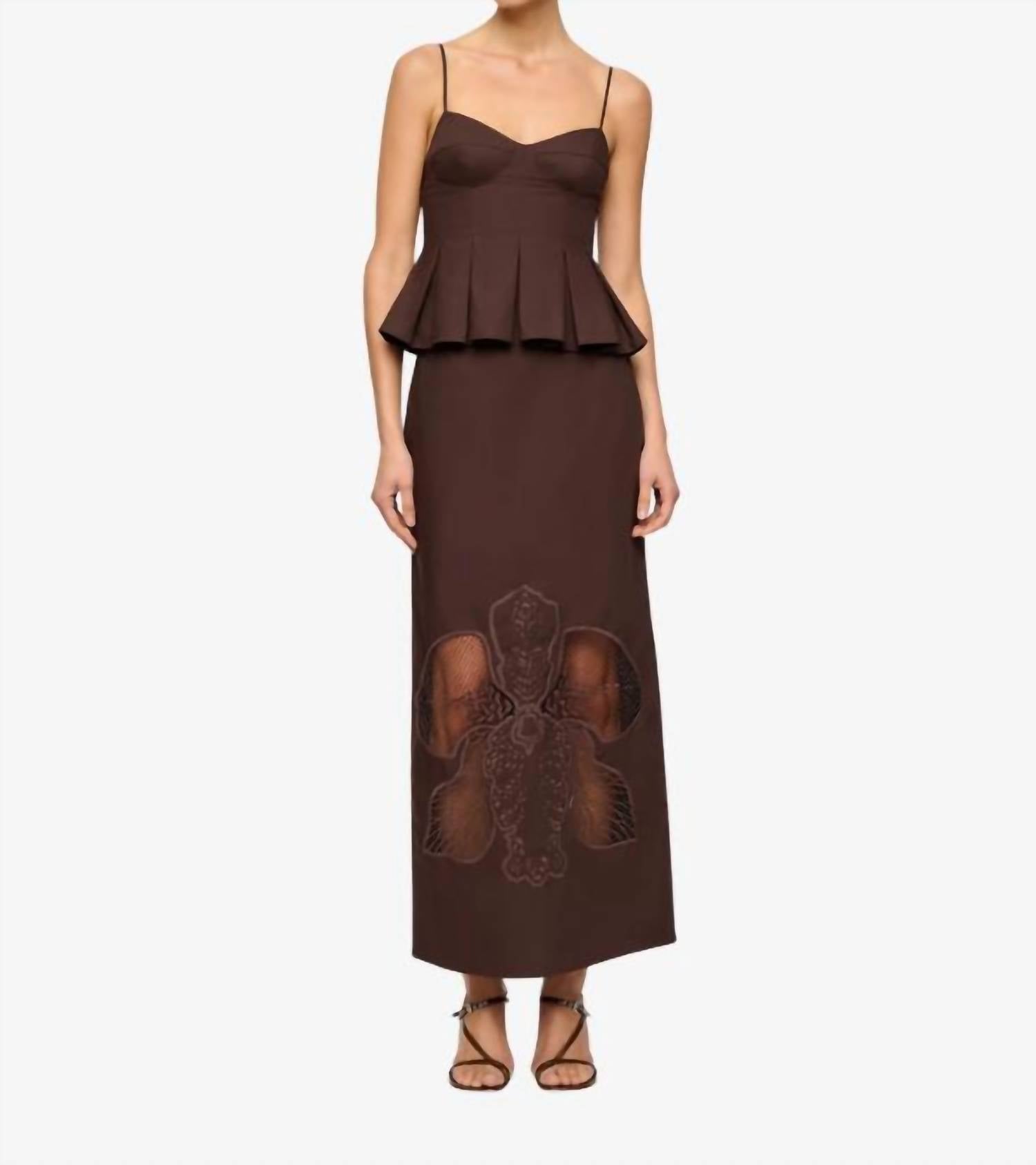 Clea Iris Pleated Top in arabica - women's tank top - view 4