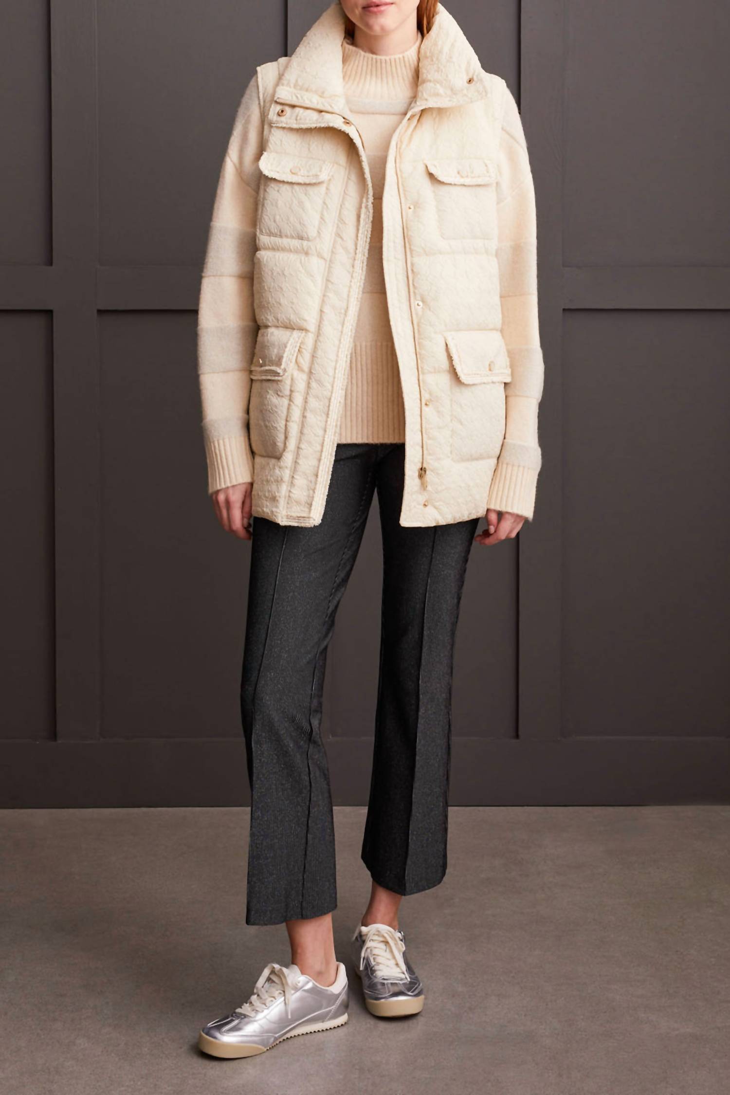 Tribal - Quilted Mock Neck Vest