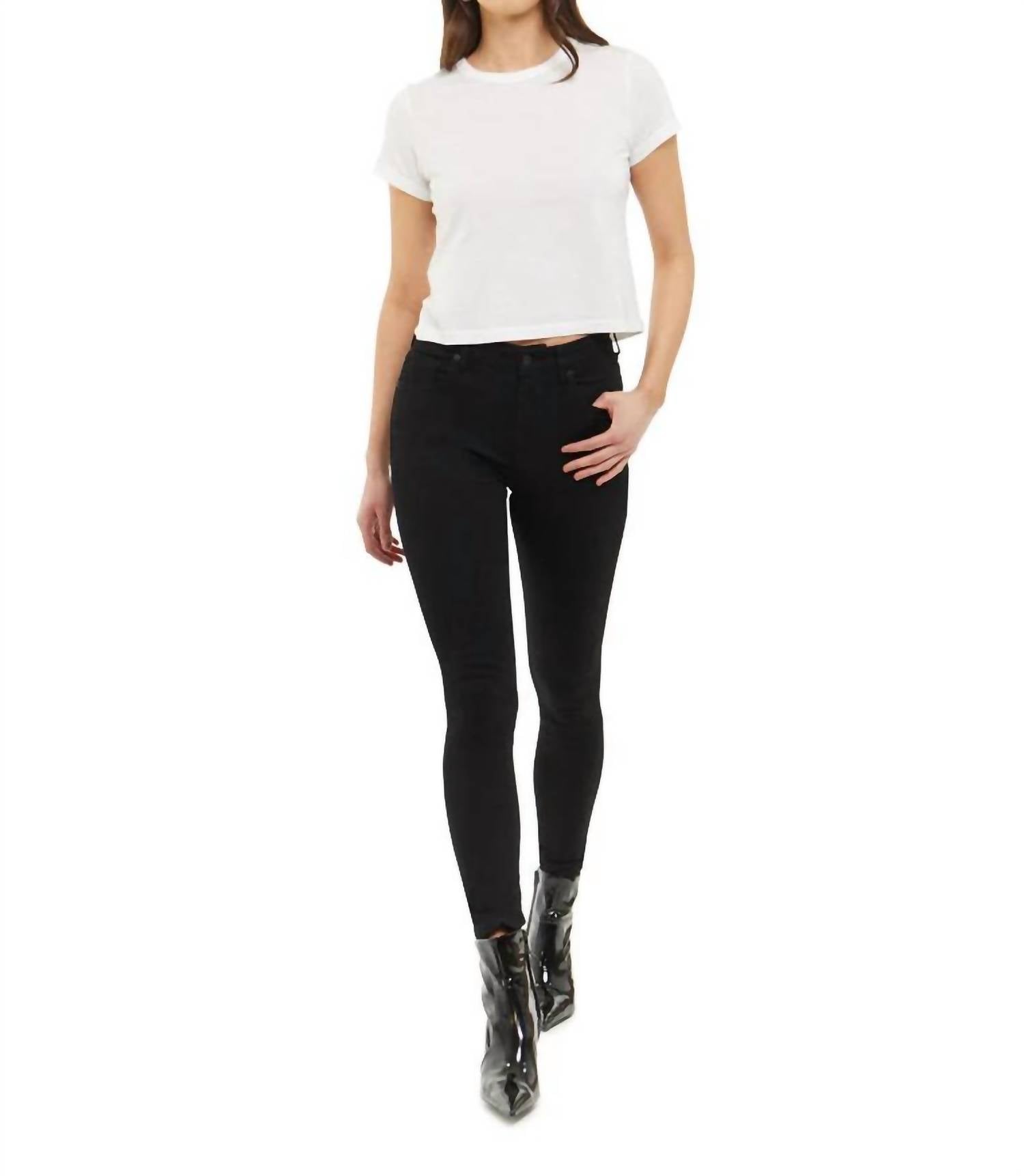 articles of society Swift Mid Rise Skinny Jeans in misfit - women's jeans