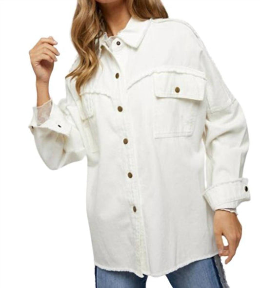 Davi & Dani - Woven Snap Top