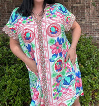 Umgee - Mediterranean Print Dress