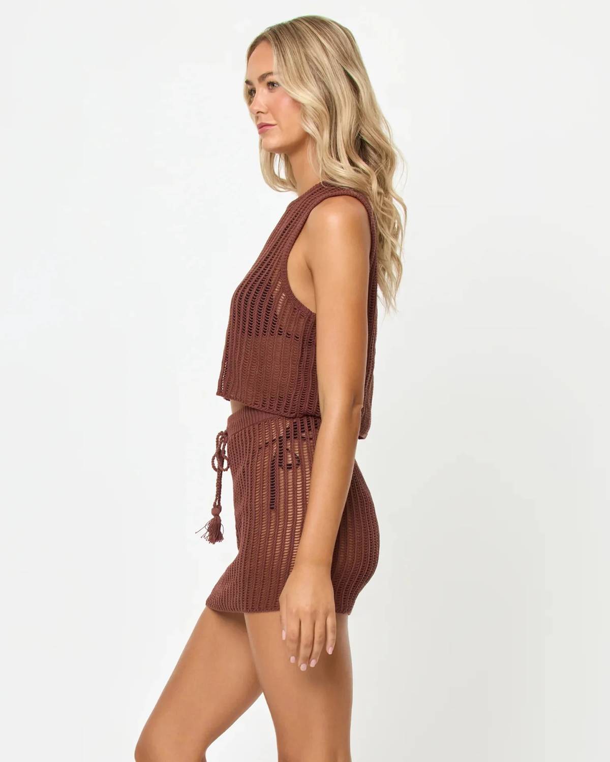 L*Space - Sander Crochet Knit Mini Skirt