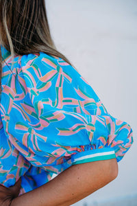 Jade - High Neck Puff Sleeve Top