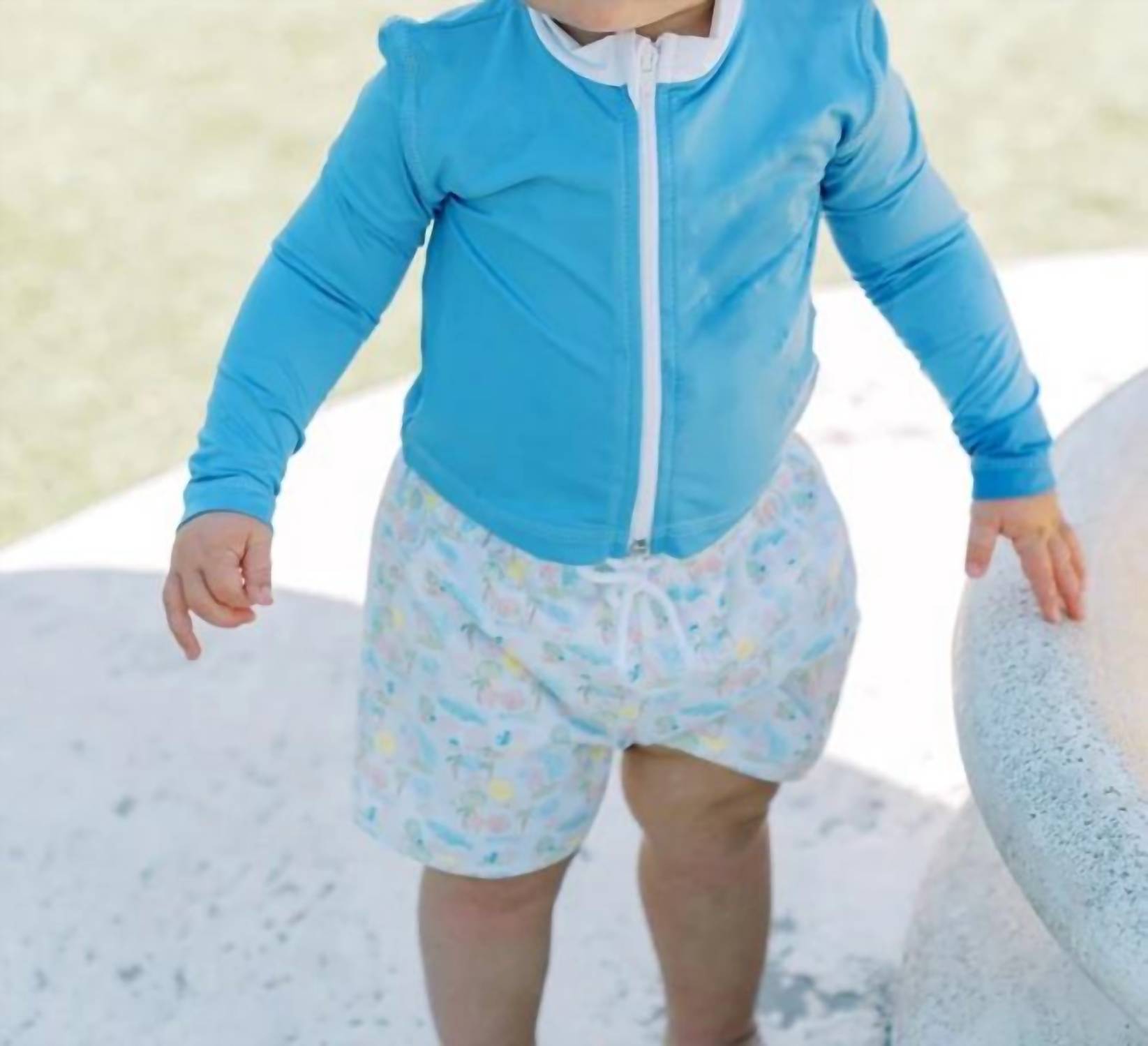 THE PROPER PEONY Ocean Club Boy Rashguards in blue - kids' item